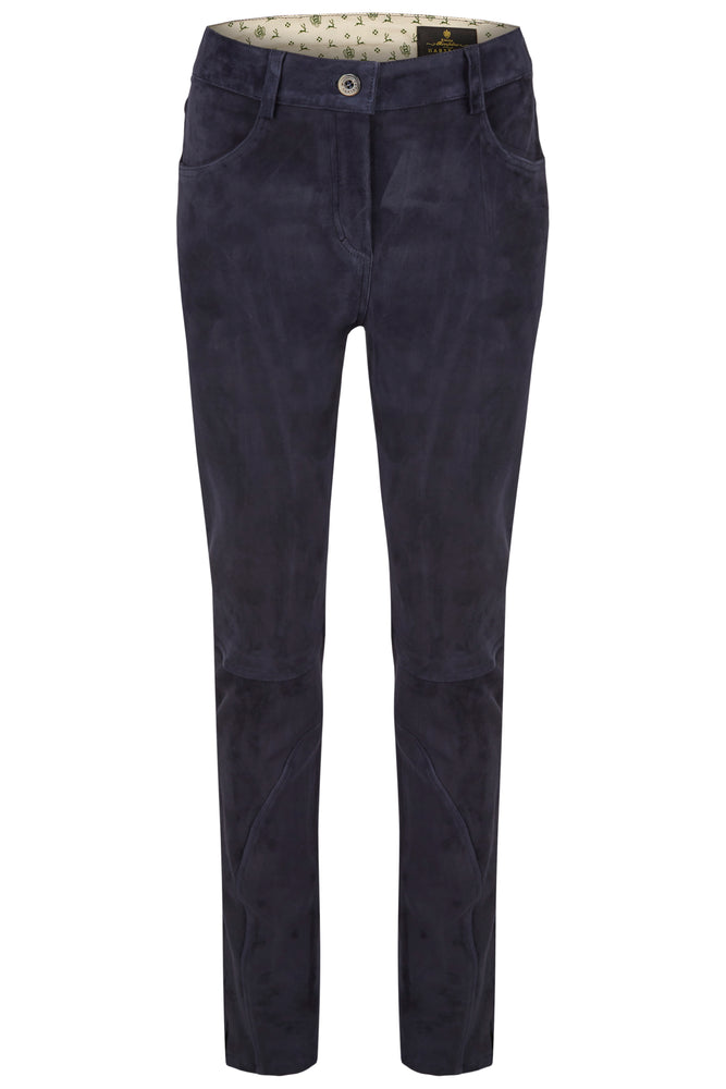 Zita Velourlederhose d´navy