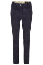 Zita Velourlederhose d´navy
