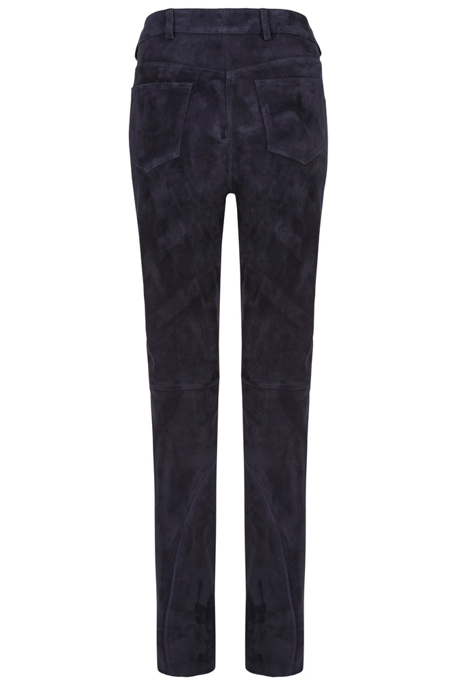 Zita Velourlederhose d´navy