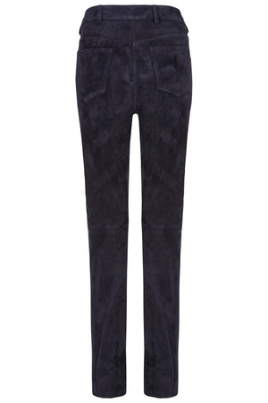 Zita Velourlederhose d´navy