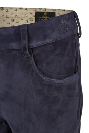 Zita Velourlederhose d´navy