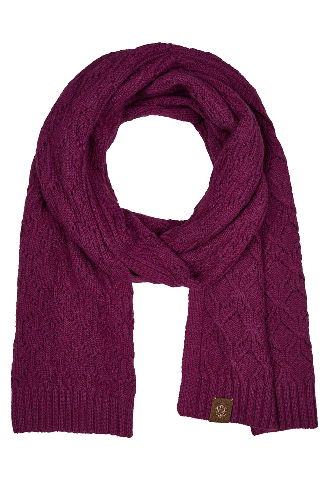 Cashmereschal Strick Delia brombeer