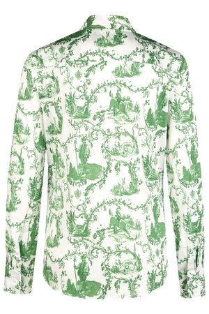 Bluse Klassik oliv Jagddruck