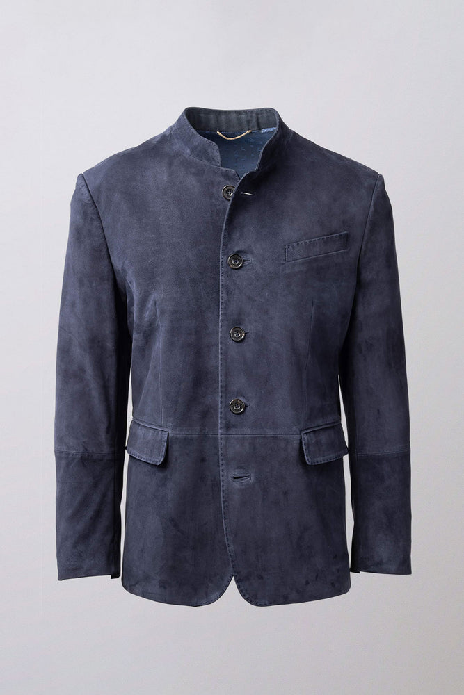 Lederjacke Vincent navy